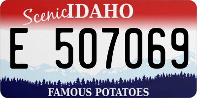 ID license plate E507069