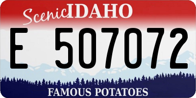 ID license plate E507072