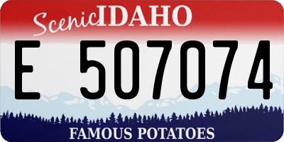 ID license plate E507074