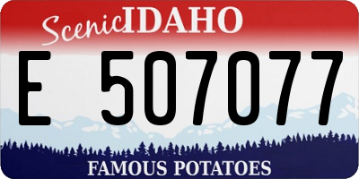 ID license plate E507077