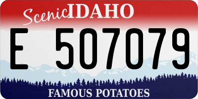 ID license plate E507079
