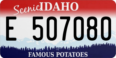ID license plate E507080
