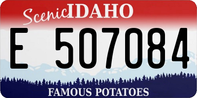 ID license plate E507084