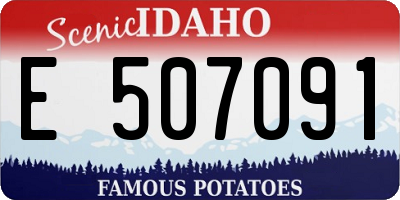 ID license plate E507091