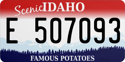 ID license plate E507093