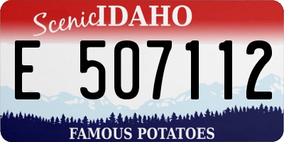 ID license plate E507112
