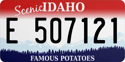 ID license plate E507121