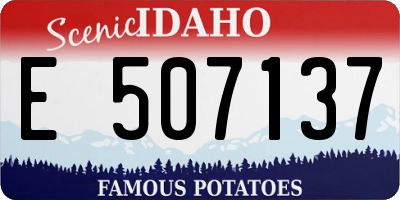 ID license plate E507137