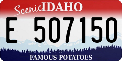 ID license plate E507150