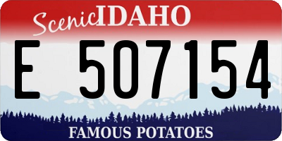 ID license plate E507154
