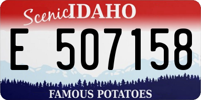 ID license plate E507158