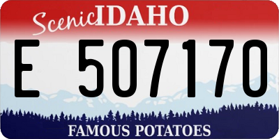 ID license plate E507170