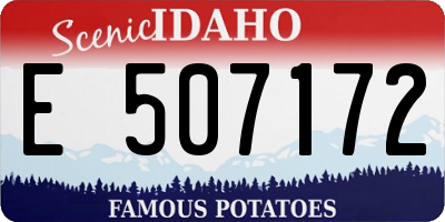 ID license plate E507172