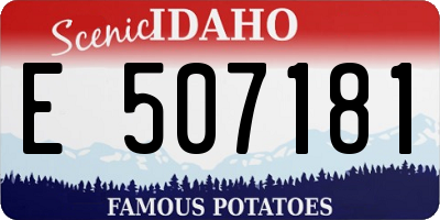 ID license plate E507181