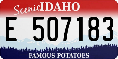 ID license plate E507183