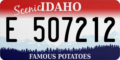 ID license plate E507212