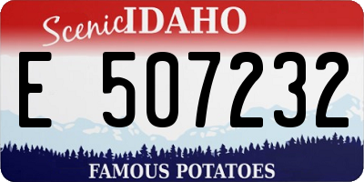ID license plate E507232