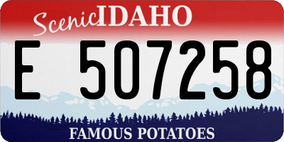 ID license plate E507258