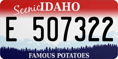 ID license plate E507322