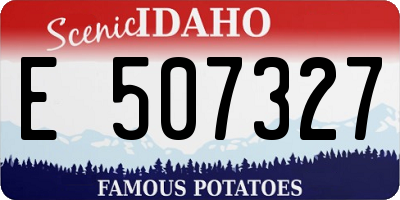 ID license plate E507327