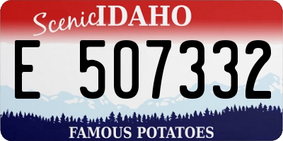 ID license plate E507332