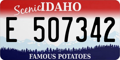 ID license plate E507342