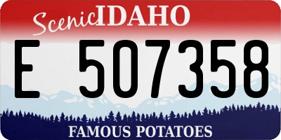 ID license plate E507358