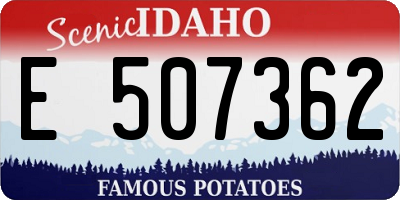 ID license plate E507362