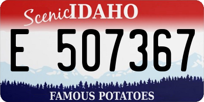 ID license plate E507367