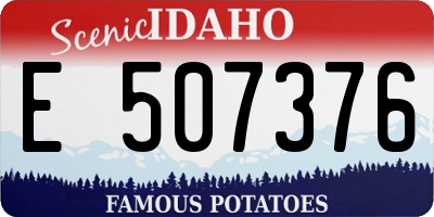 ID license plate E507376