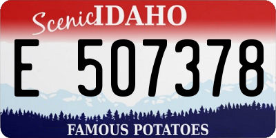 ID license plate E507378