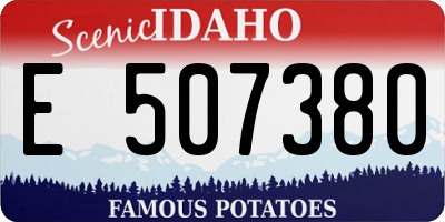 ID license plate E507380