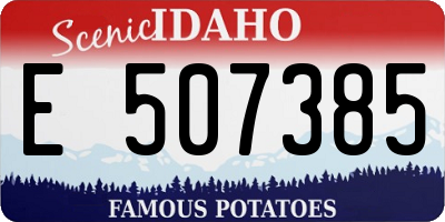 ID license plate E507385