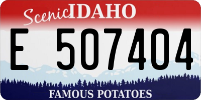 ID license plate E507404