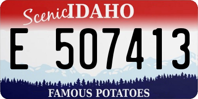 ID license plate E507413