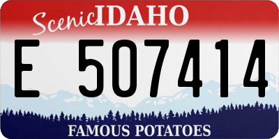 ID license plate E507414