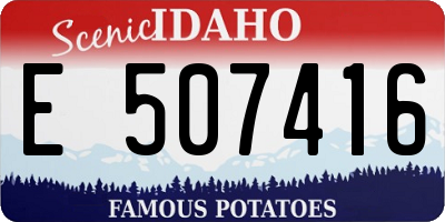ID license plate E507416