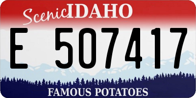 ID license plate E507417