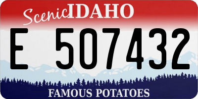 ID license plate E507432