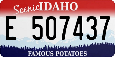 ID license plate E507437