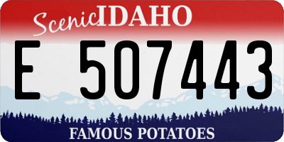 ID license plate E507443