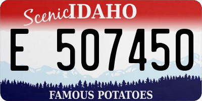 ID license plate E507450