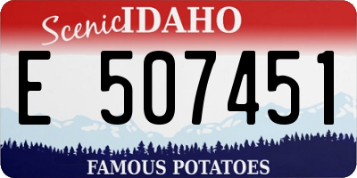 ID license plate E507451