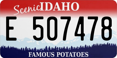 ID license plate E507478