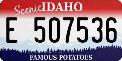ID license plate E507536