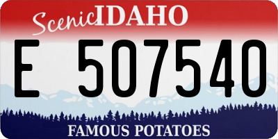 ID license plate E507540