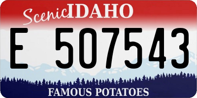 ID license plate E507543