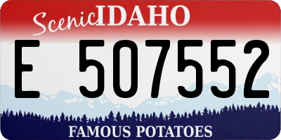 ID license plate E507552
