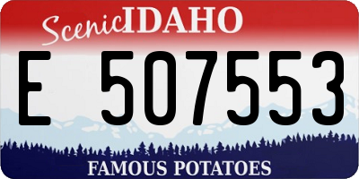 ID license plate E507553