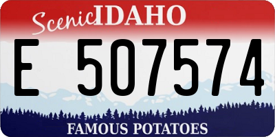ID license plate E507574